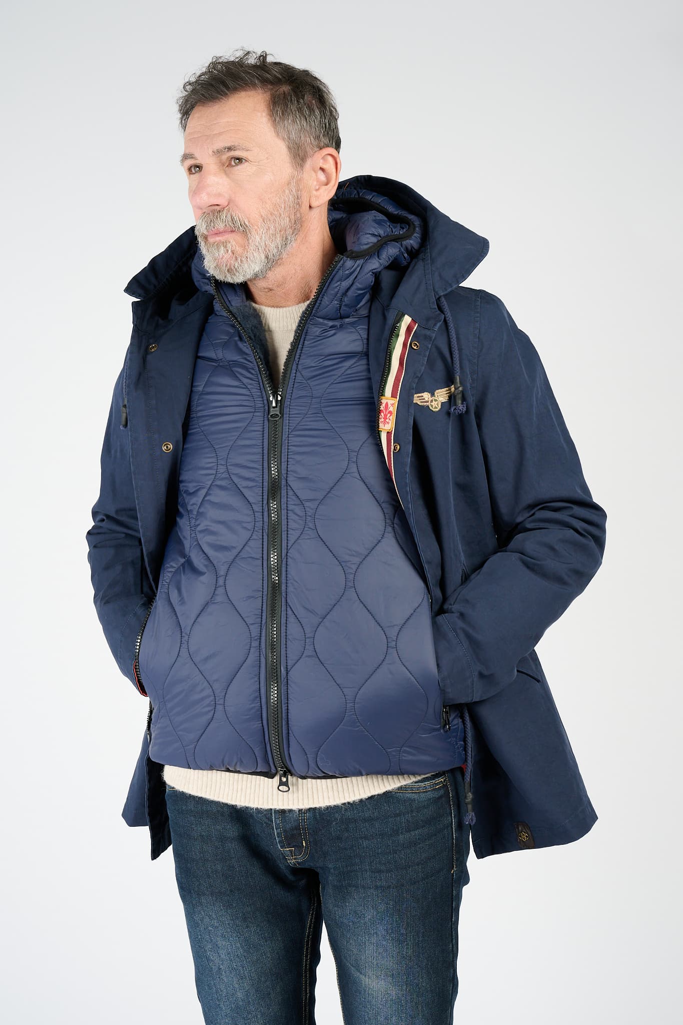 Langer Herrenparka man Barone firenze - 3