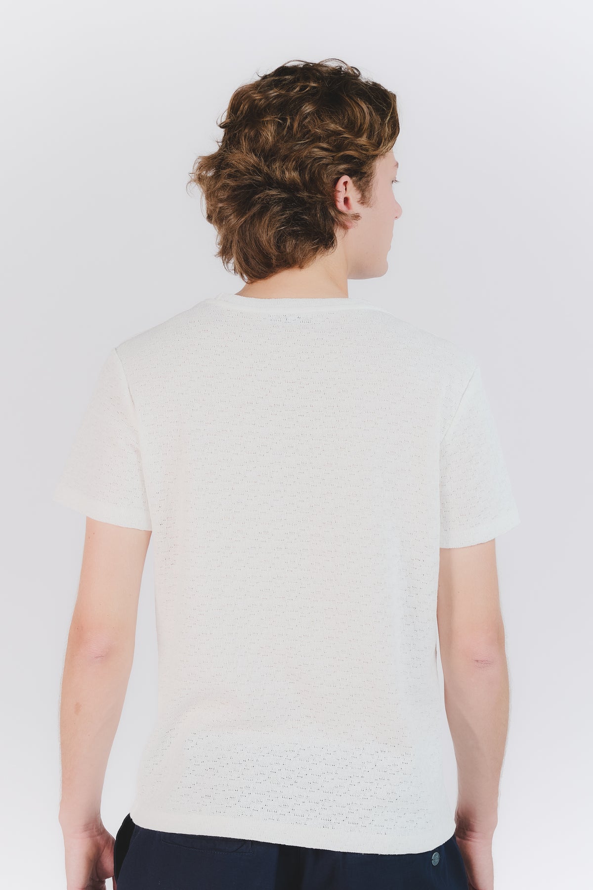 T-shirt Uomo Tramata Bianca man Barone firenze - 4