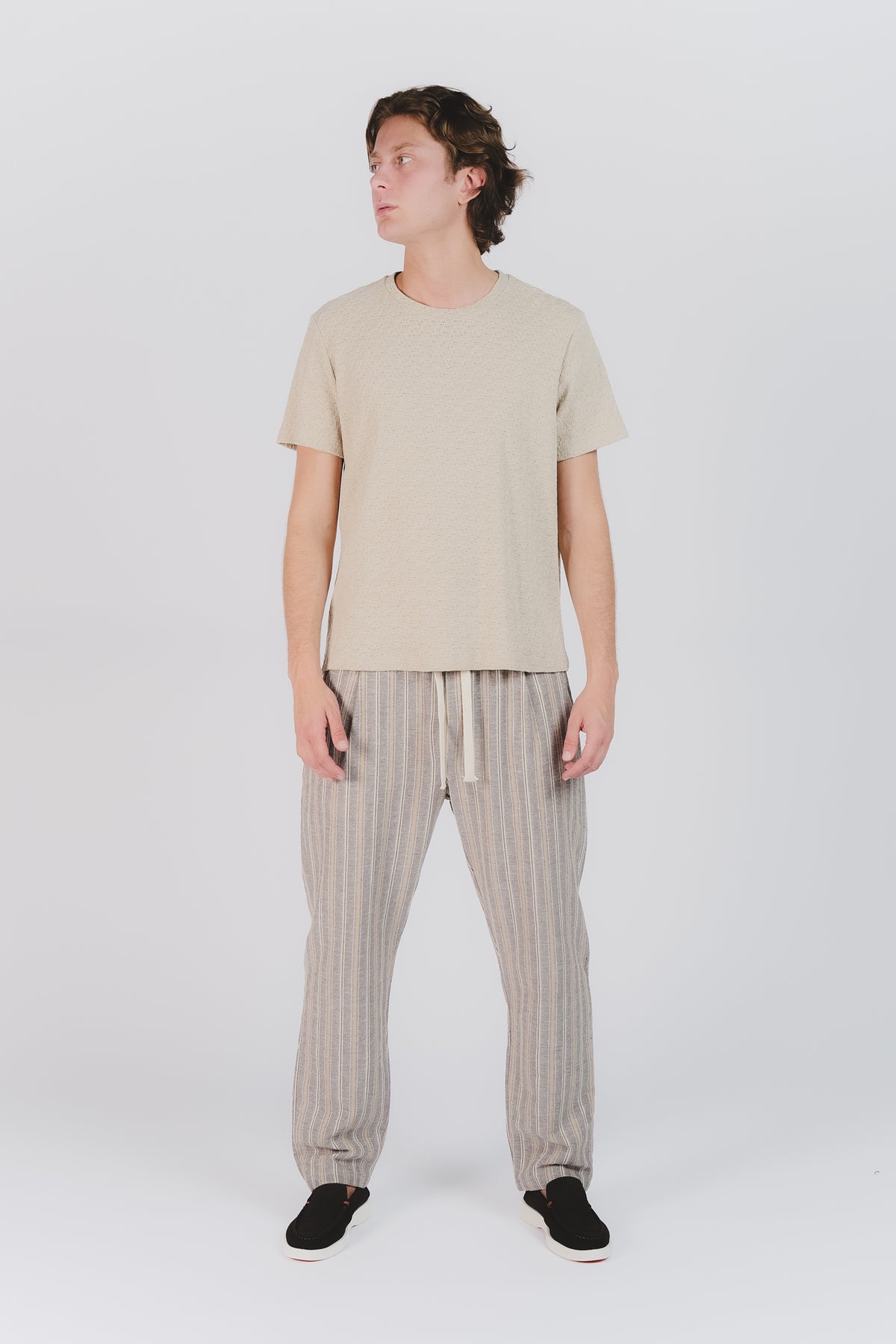 T-shirt Uomo Tramata Beige man Barone firenze - 2