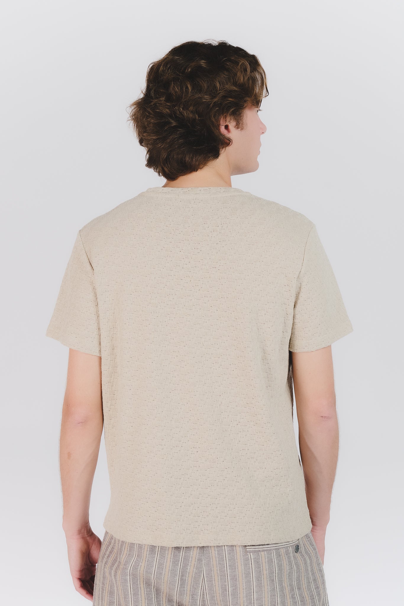 T-shirt Uomo Tramata Beige man Barone firenze - 3