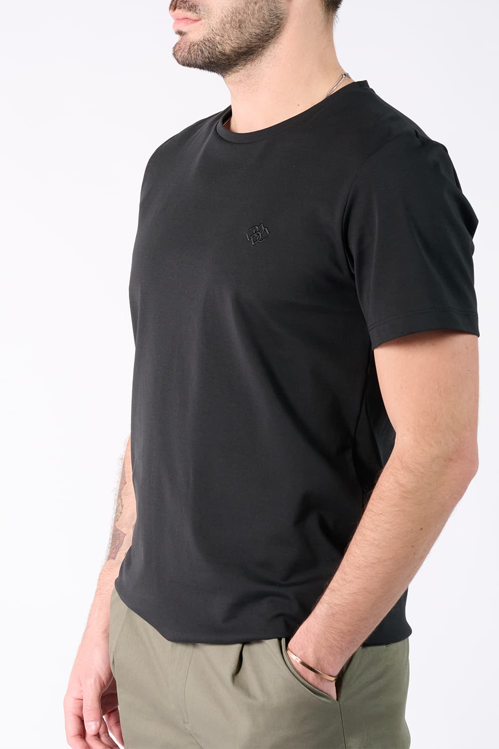 T-Shirt Baron Frontstickerei uomo Barone firenze - 1