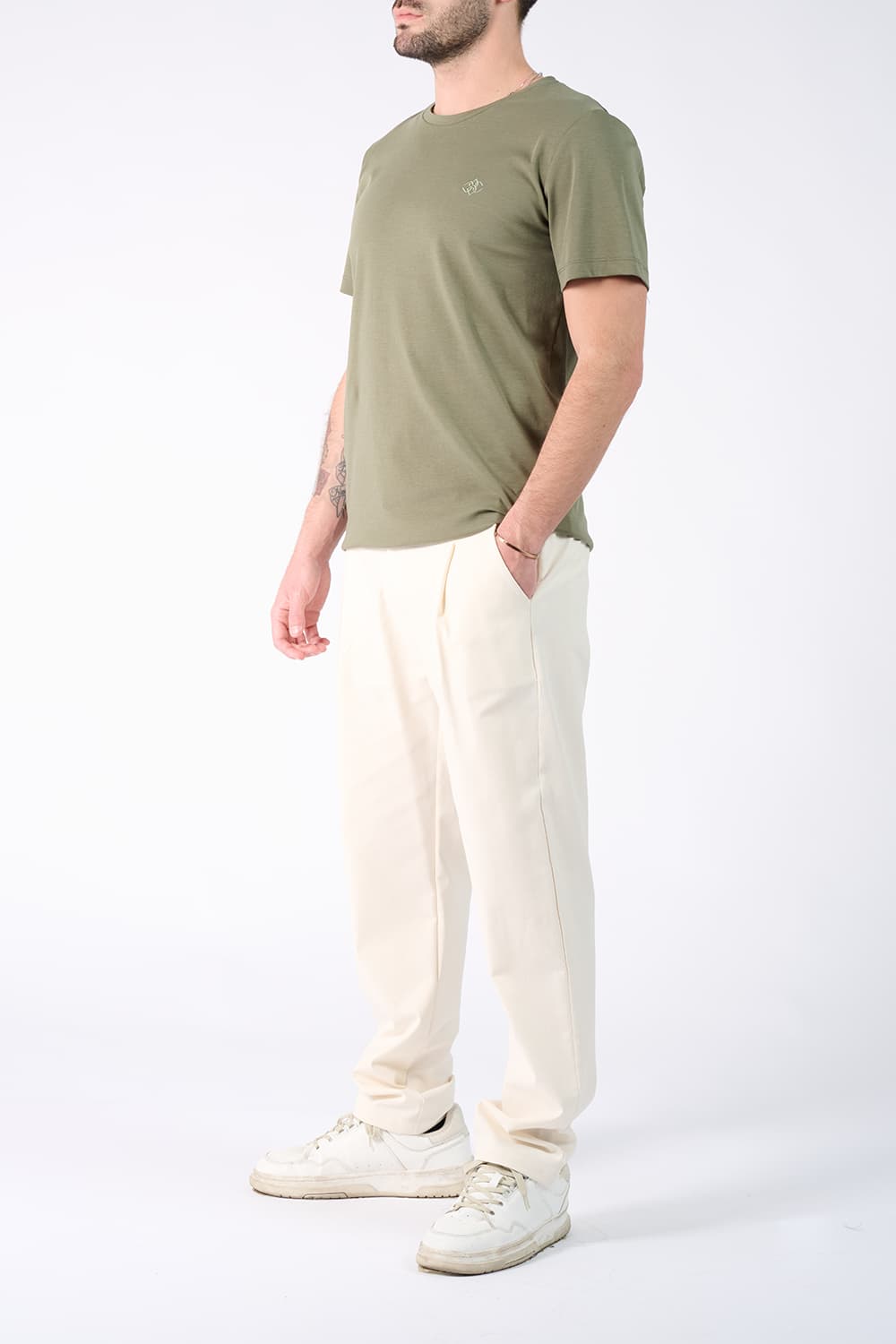 T-Shirt Baron Frontstickerei uomo Barone firenze - 4