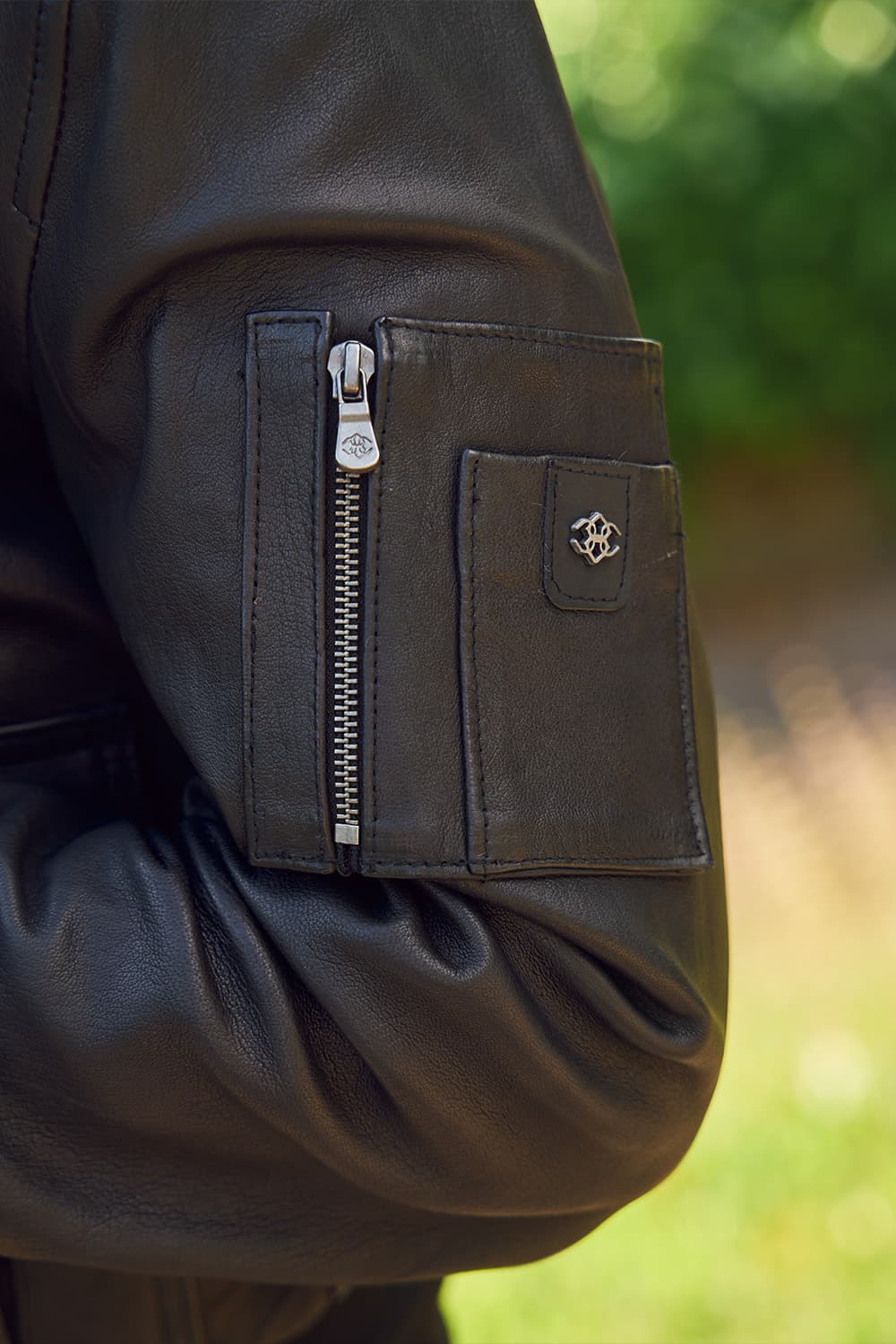 Giacca Aviatore pelle Nero 100% vera pelle Made in Italy - Barone Firenze