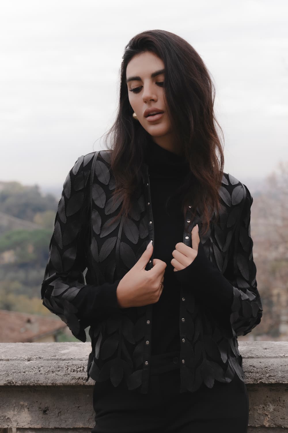 Blätter-Jacke donna Barone firenze - 2