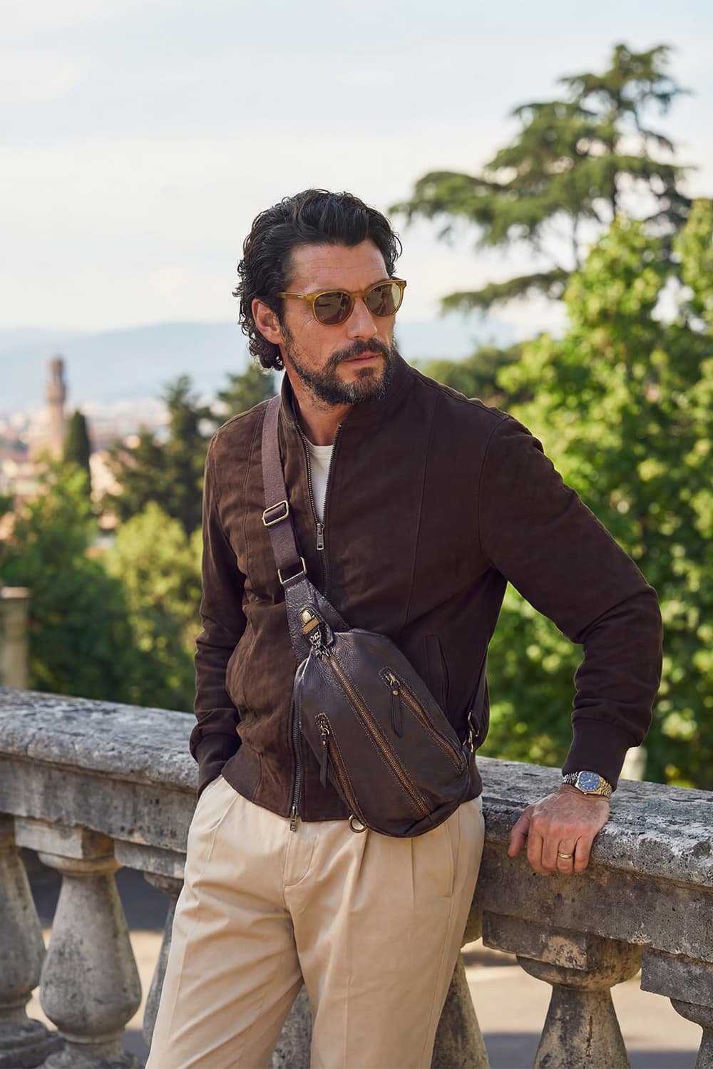 Marsupio Certaldo uomo 100% vera pelle Made in Italy - Barone Firenze