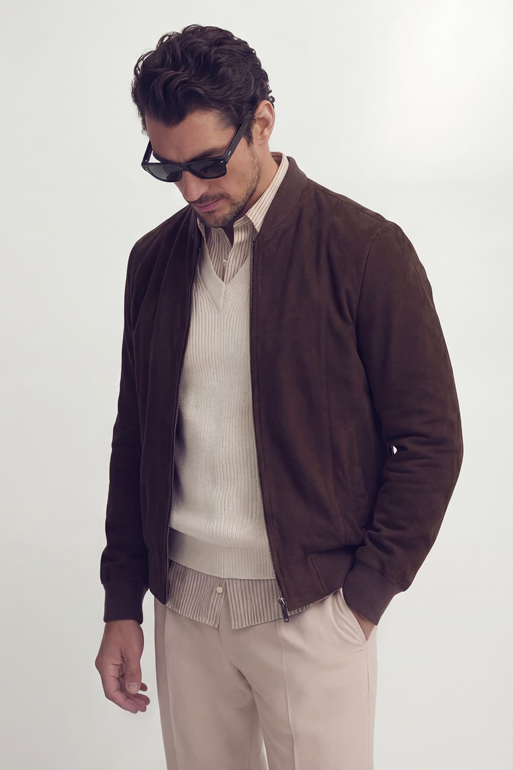 Enrico Camoscio giacca uomo 100% vera pelle Made in Italy - Barone Firenze