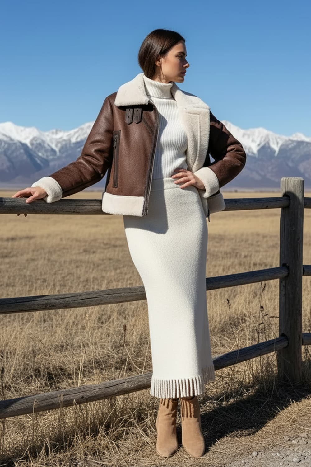 Ginevra Shearling Style giacca donna Made in Italy - Barone Firenze