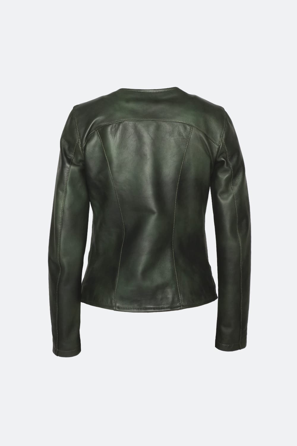 Irene Lungo Verde Giacca 100% vera pelle Made in Italy - Barone Firenze