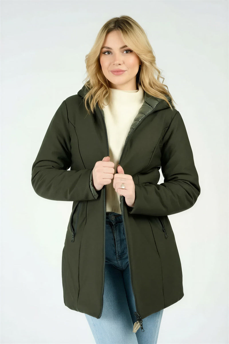 WOMEN'S LONG THERMAL DOWN JACKET donna Barone firenze - 1