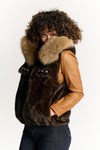 Valentina Chocolate Vest woman Barone firenze - 3
