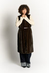 Celeste Long Chocolate Vest woman Barone firenze - 1