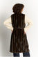 Celeste Long Chocolate Vest woman Barone firenze - 3