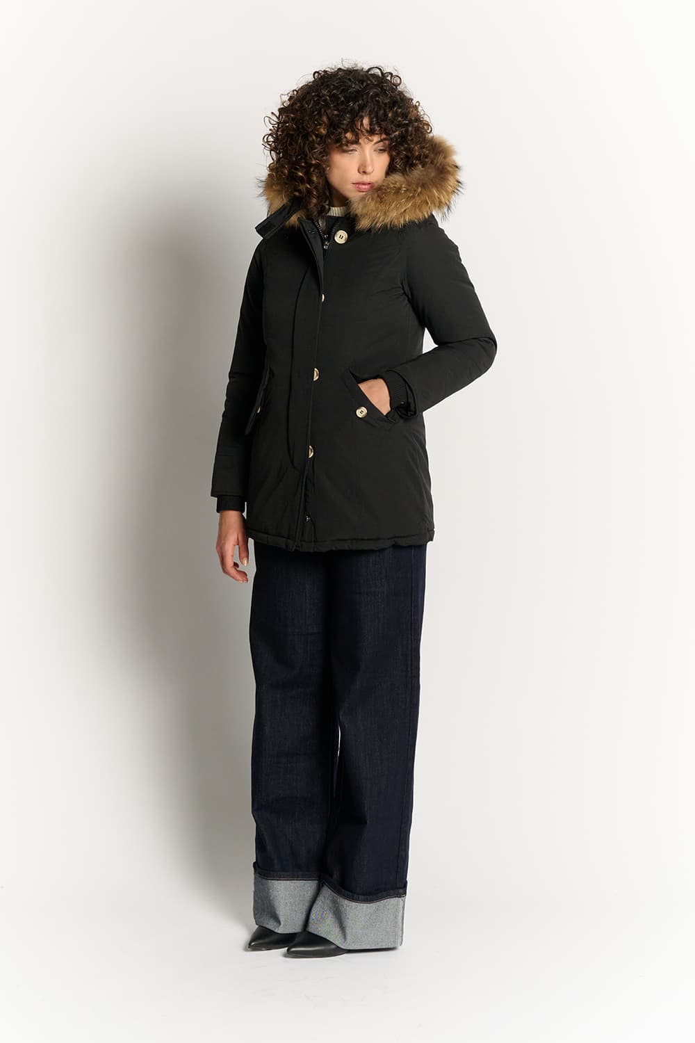 WOMEN'S LONG THERMAL DOWN JACKET woman Barone firenze - 1