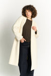 Cream Double-Breasted Alpaca Coat woman Barone firenze - 2