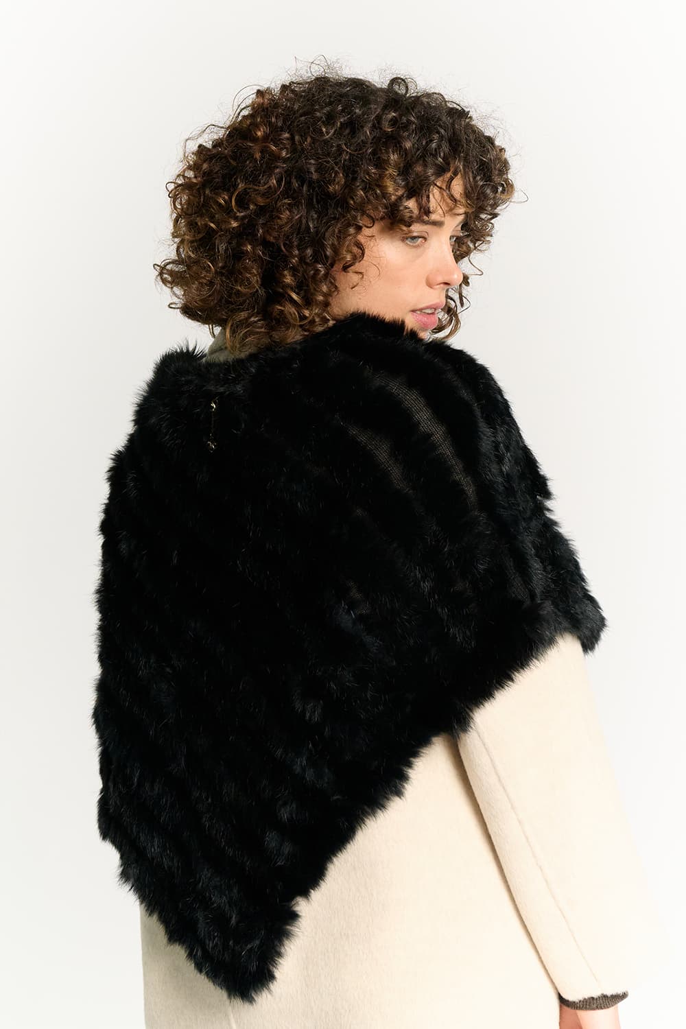 Black Lapin Fur Cape woman Barone firenze - 2