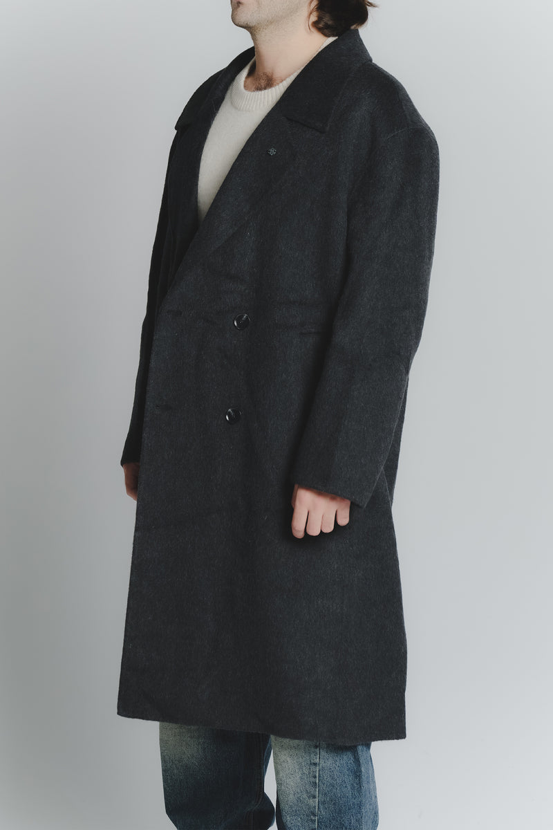 Cappotto Over Antracite Uomo man Barone firenze - 3
