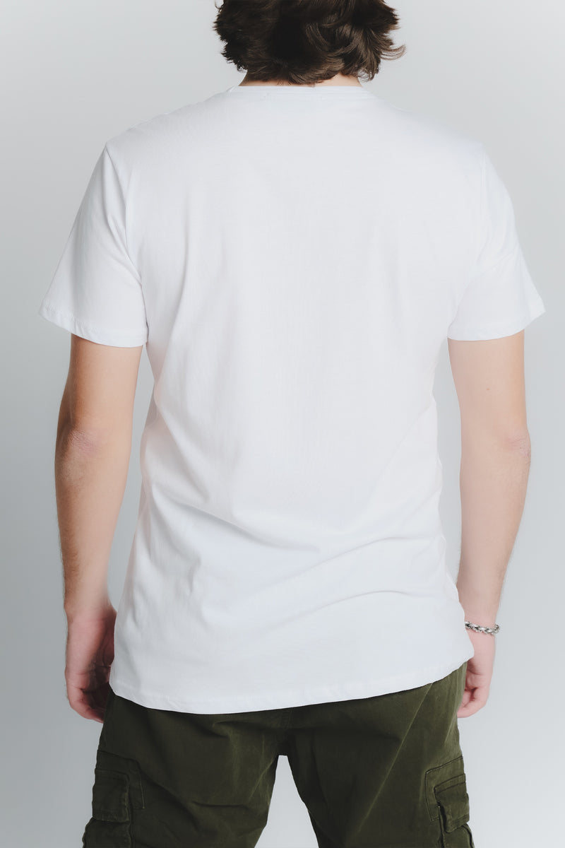T-Shirt Uomo Taschino Bianco man Barone firenze - 3