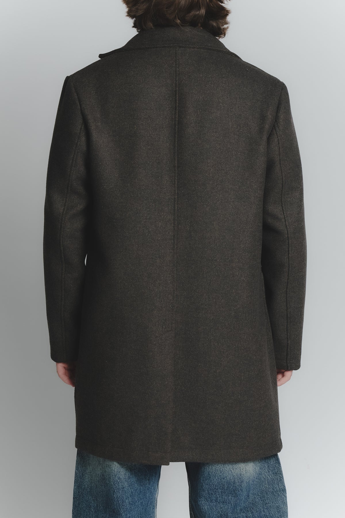 Cappotto Lungo Spigato Uomo man Barone firenze - 4