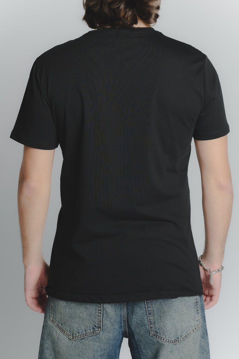 T-Shirt Uomo Taschino Nero man Barone firenze - 2