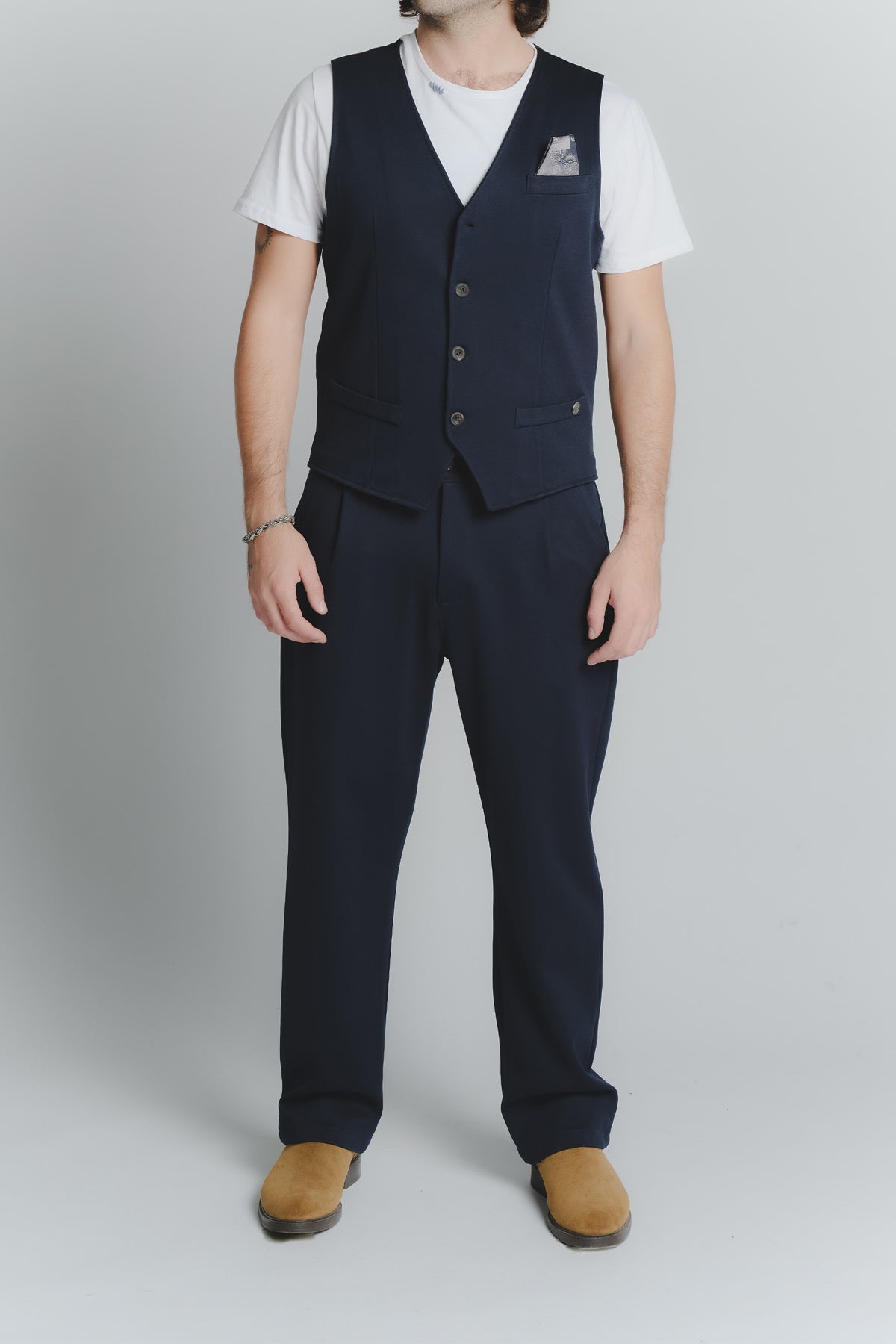 Gilet Uomo Blu man Barone firenze - 2