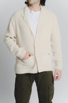 Cardigan Misto Lana Beige da Uomo man Barone firenze - 1