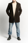 Men's Mixed Wool Double Breasted Coat uomo Barone firenze - 4