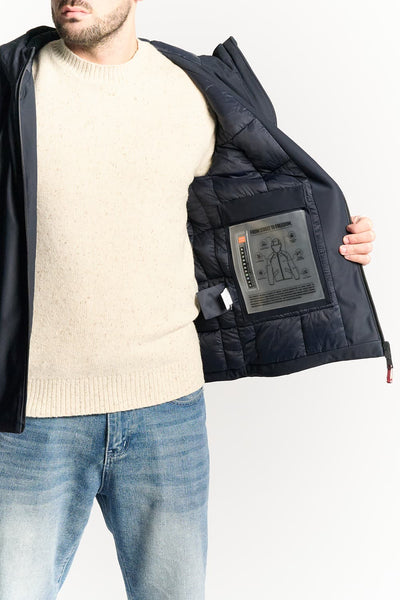 Men's Thermal Down Blue Jacket Short