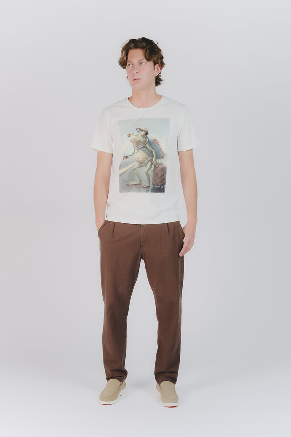 Men's Frog Print T-Shirt man Barone firenze