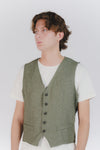 Gilet Uomo Melange Verde man Barone firenze - 1