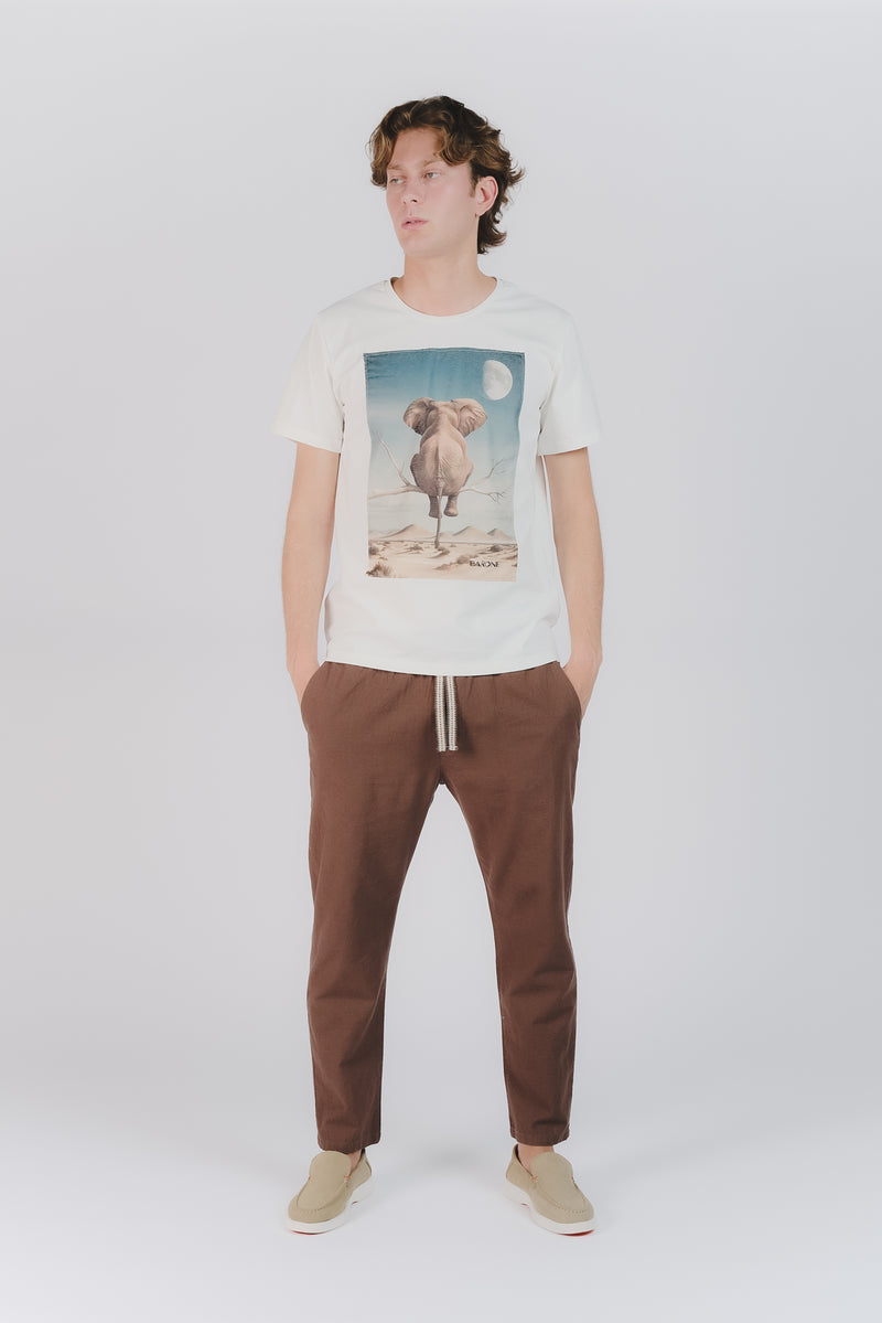 T-Shirt Uomo Stampa Elefante man Barone firenze - 1