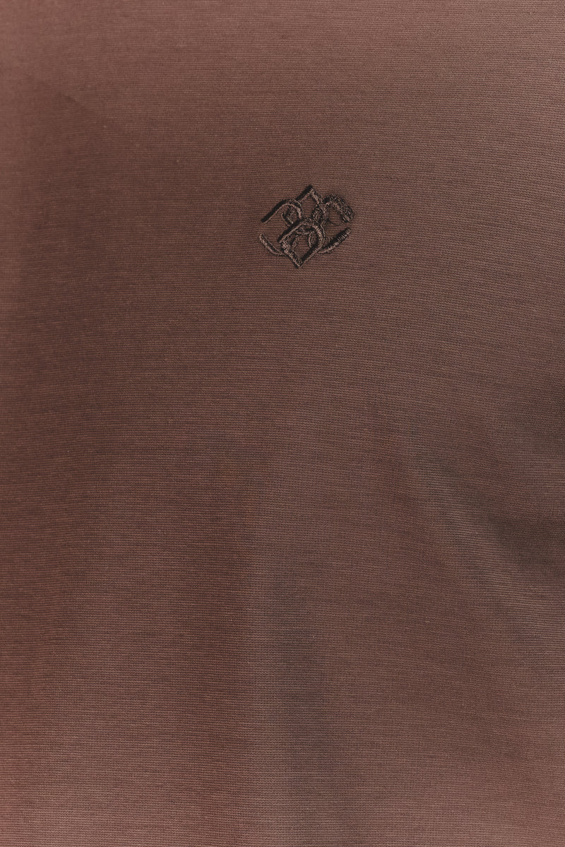T-shirt Barone Ricamo Fronte Cioccolato man Barone firenze - 4