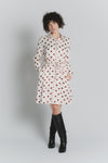 Abito Chemisier Corto a Pois Avorio Rosso Fiorentino Donna woman Barone firenze - 2
