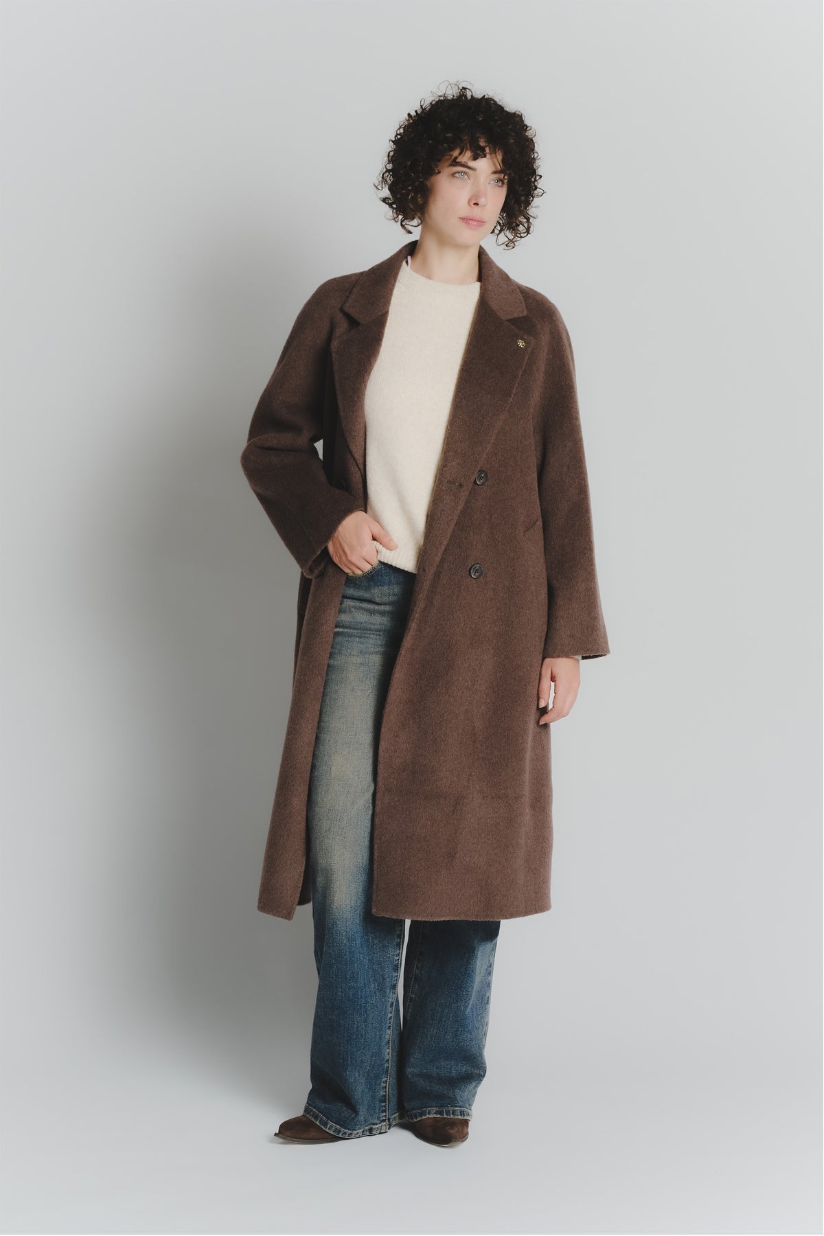 Cappotto Testa di Moro Doppio Petto Alpaca woman Barone firenze - 1