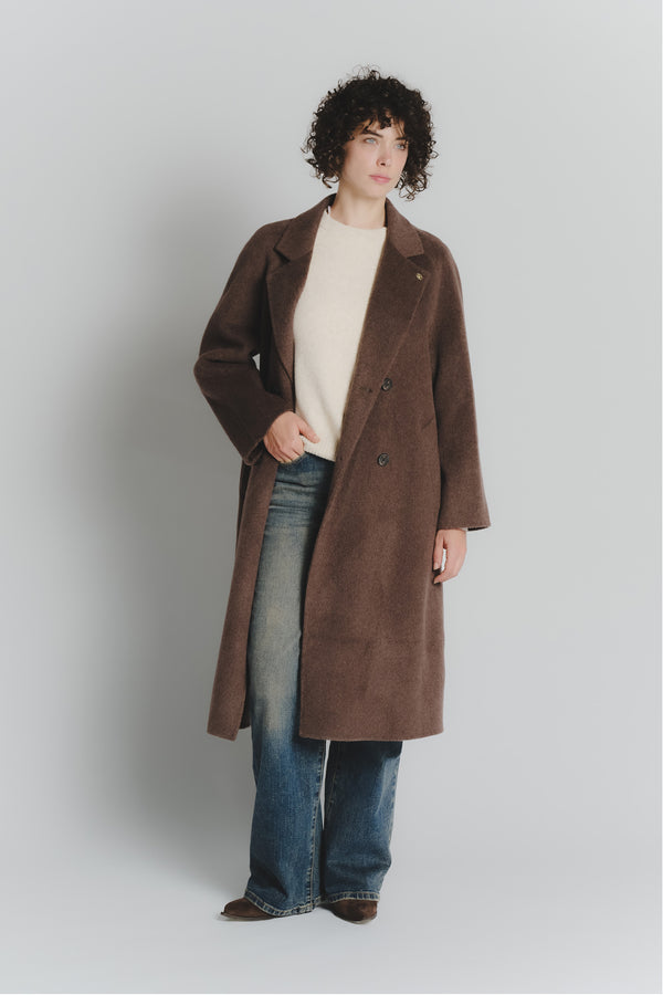 Cappotto Testa di Moro Doppio Petto Alpaca woman Barone firenze