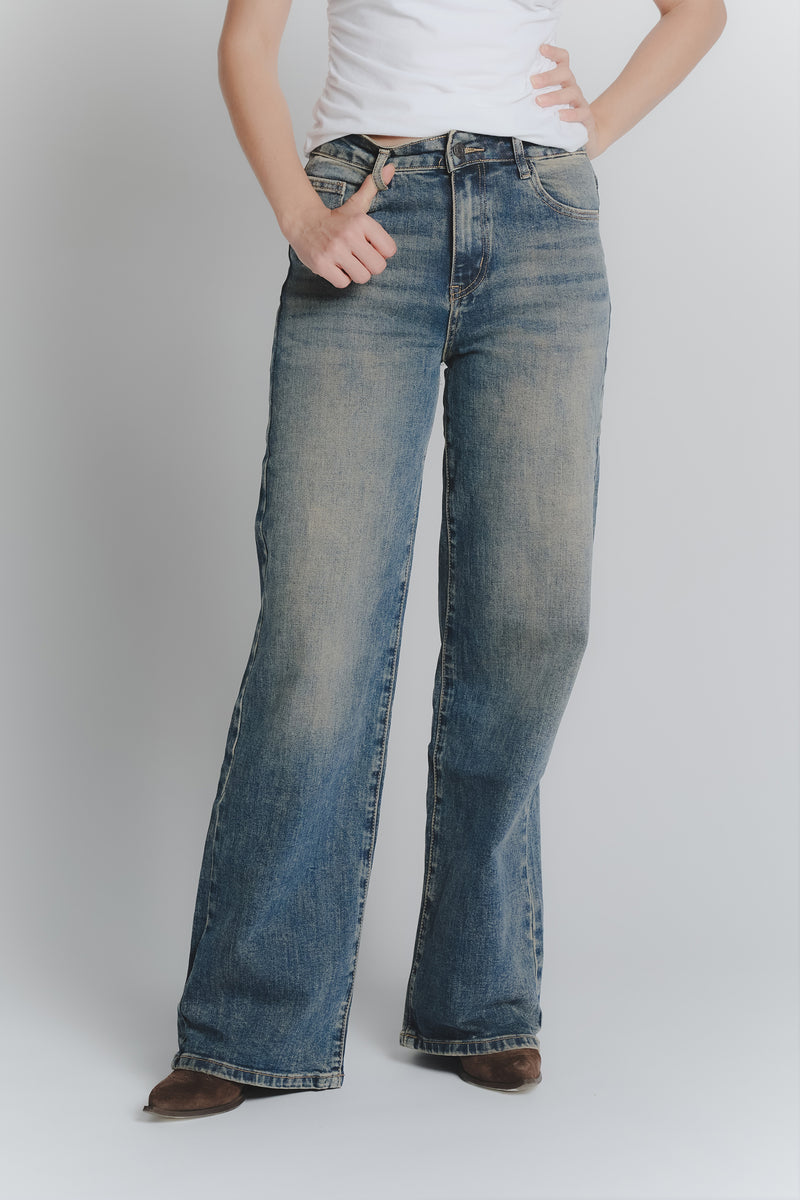 Jeans Donna Wide Leg Vintage Blue woman Barone firenze - 3