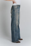 Jeans Donna Wide Leg Vintage Blue woman Barone firenze - 2