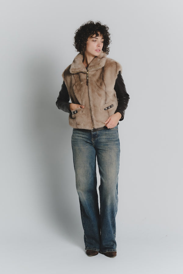 Gilet Melissa Nocciola woman Barone firenze