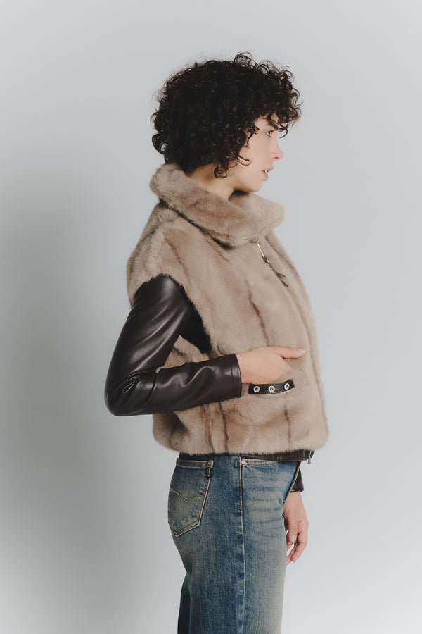 Gilet Melissa Nocciola woman Barone firenze