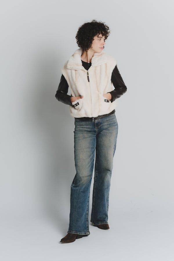Gilet Melissa Panna woman Barone firenze
