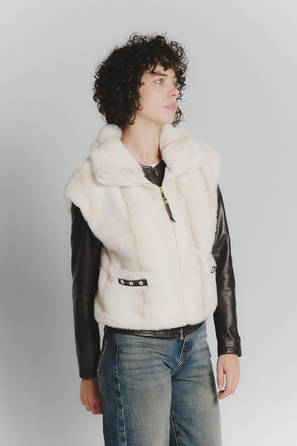 Gilet Melissa Panna woman Barone firenze