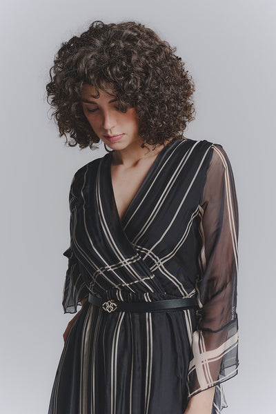 Black Long Silk Dress