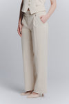 Pantalone Palazzo Shine Beige woman Barone firenze - 2