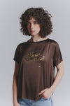 Damen-T-Shirt mit Knöpfen woman Barone firenze - 1