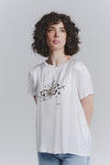 T-shirt donna Leopardo Bianco woman Barone firenze - 1