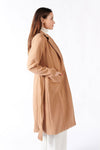 Camel Long Coat With Belt woman Barone firenze - 4