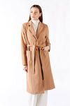 Camel Long Coat With Belt woman Barone firenze - 2