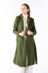 Green Long Coat With Belt donna Barone firenze - 1