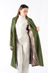 Green Long Coat With Belt donna Barone firenze - 3