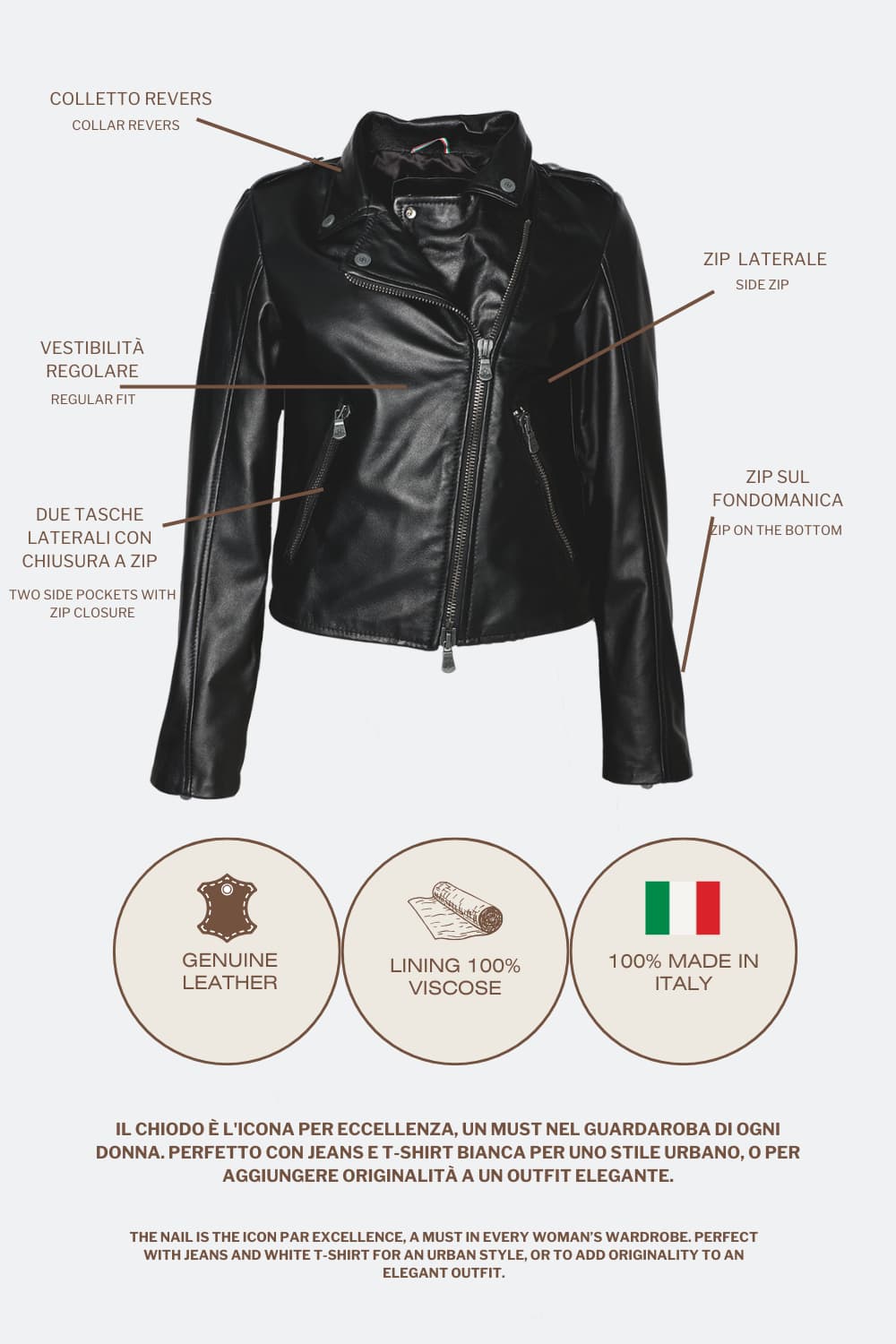 Chiodo Women Bis Dark Brown donna Barone firenze - 8