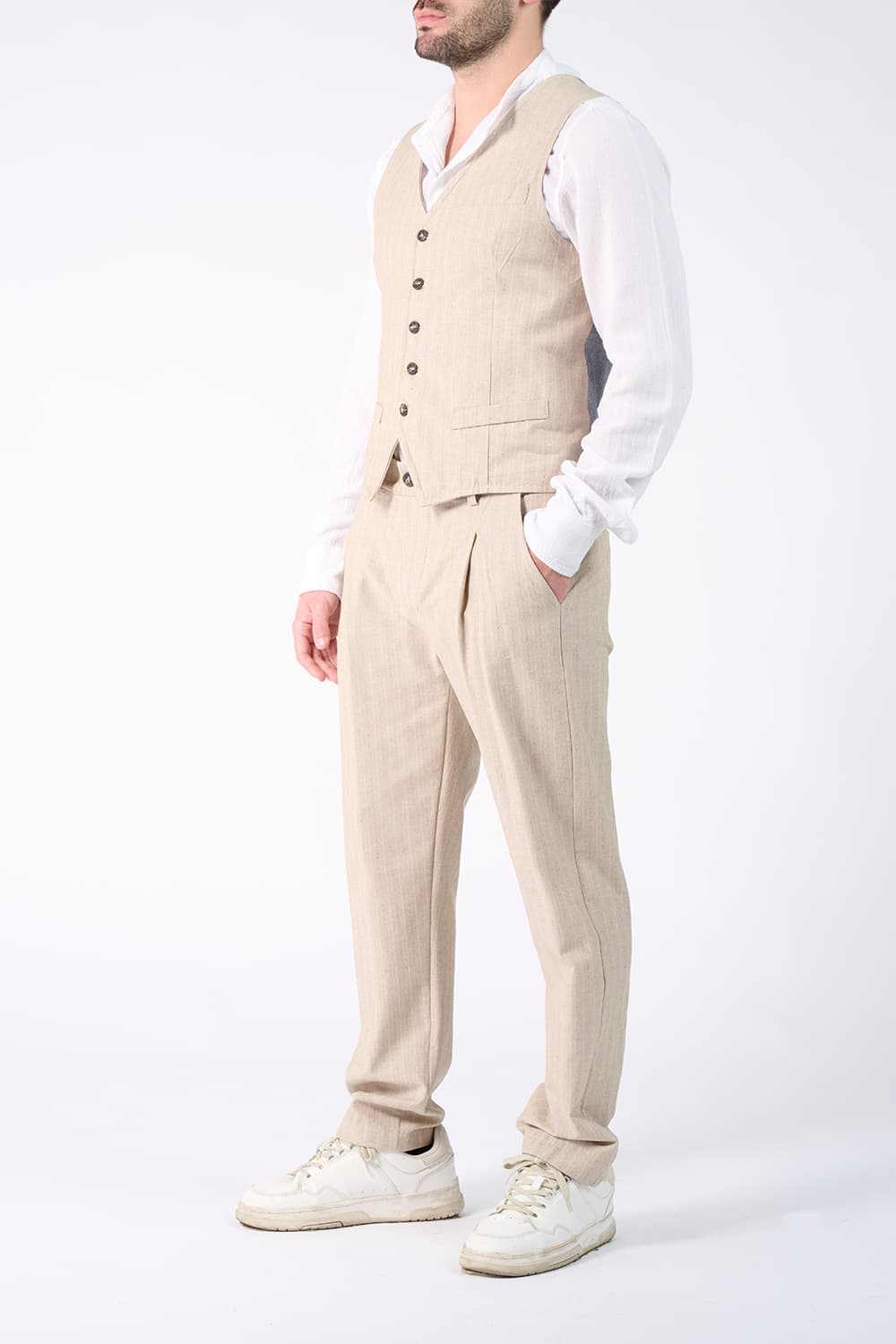 Herren Nadelstreifenweste man Barone firenze - 2